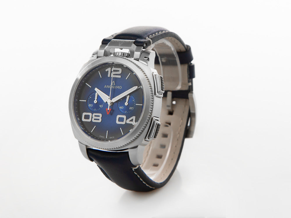 Anonimo Militare Chrono Automatik Uhr Blau 43 4 mm 12 atm AM