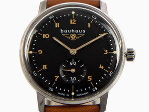 Bauhaus Quartz Uhr, Schwarz, 36 mm, 2037-2