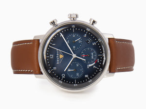 Bauhaus Solar Chronograph Quartz Uhr, Blau, 41 mm, Tag, 2086-3