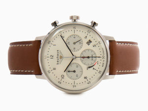 Bauhaus Solar Chronograph Quartz Uhr, Beige, 41 mm, Tag, 2086-5