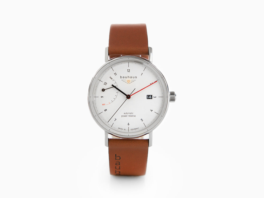 Bauhaus Automatik Uhr, Weiss, 41 mm, Tag, 2160-1