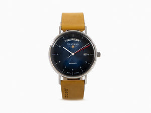 Bauhaus Automatik Uhr, Blau, 41 mm, Tag und Datum, 2162-3