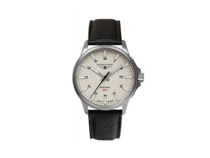 Bauhaus Aviation Automatik Uhr, Titan, Beige, 42 mm, Miyota 8315, 2864-5