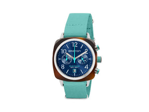 Briston Clubmaster Classic Summer Vibes Quartz Uhr, Blau, 40 mm