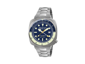 Briston Clubmaster Diver Pro GMT Automatik Uhr, Edelstahl, LE 24844.S.GP.15.SB