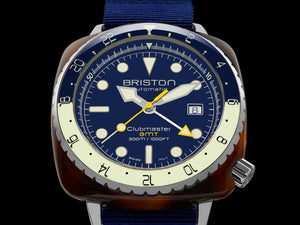 Briston Clubmaster Diver Pro GMT Automatik Uhr, Blau, LE 24844.SA.T.15.NNB