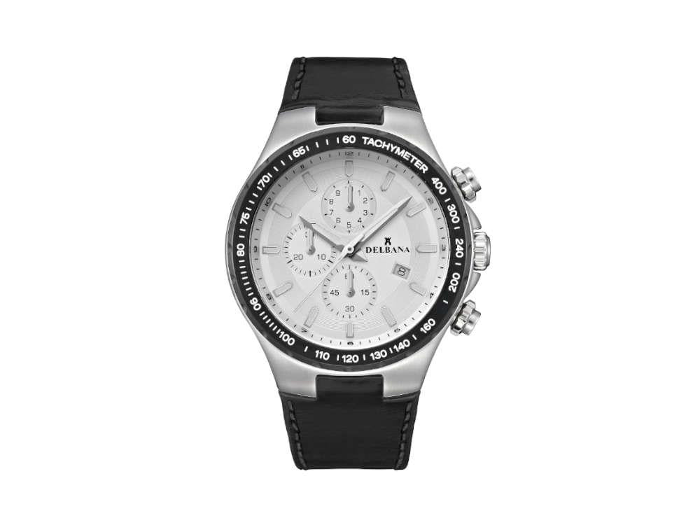 Delbana Sports Barcelona Quartz Uhr, Sell 54602.674 Iguana Silber, - PVD, Lederband, DE