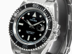 Delma Diver Commodore Automatik Uhr, Schwarz, 43 mm, 41701.690.6.031