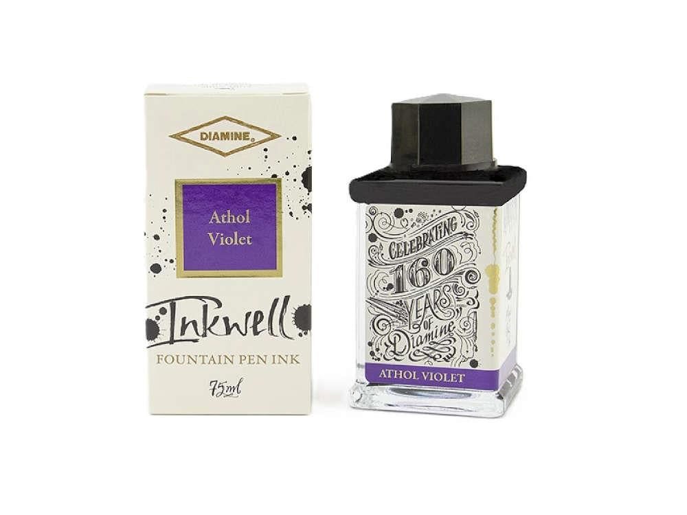 Diamine 160th Anniversary Athol Violet Tintenfass, 75ml., Dunkelviolett, Glass