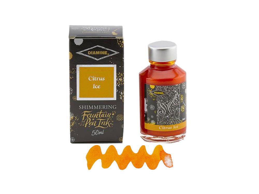 Diamine Shimmering Citrus Ice Tintenfass, 50ml., Glas