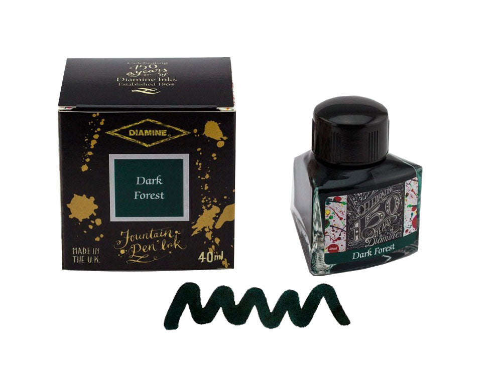 Diamine Tintenfass, 40ml., Dark Forest, Glass