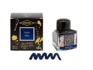 Diamine Tintenfass, 40ml., Tudor Blue, Glass