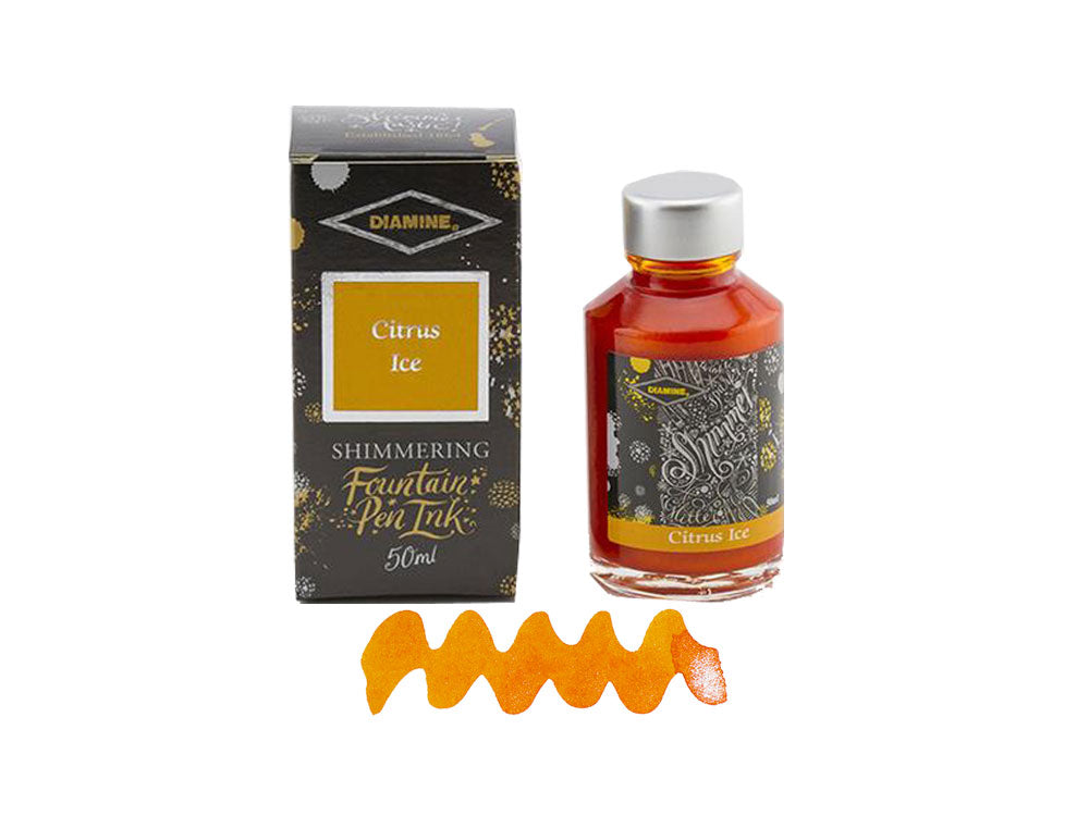 Diamine Shimmering Citrus Ice Tintenfass, 50ml., Glas