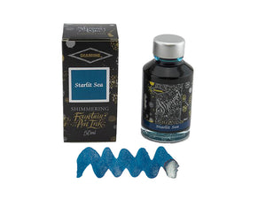 Diamine Shimmering Starlit Sea Tintenfass, 50ml., Glass