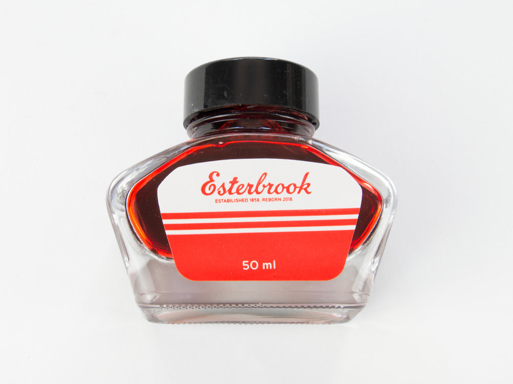 Esterbrook Tintenfass Scarlet, Rot, 50ml, Glass, EINK-SCARLET