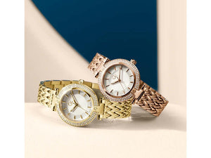 GC Watches Vogue Quartz Uhr, PVD Gold, Weiss, 32 mm, Mineral Glas, Z22002L1MF