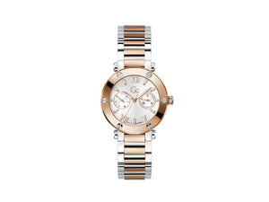 GC Watches GC Aura Quartz Uhr, PVD Rose Gold, Weiss, 36 mm, Z48002L1MF