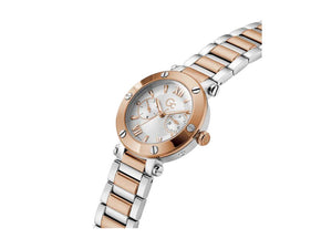 GC Watches GC Aura Quartz Uhr, PVD Rose Gold, Weiss, 36 mm, Z48002L1MF