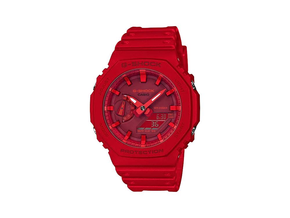 G-SHOCK Casio Classic Quartz Uhr, Harz, Rot, 48.5 × 45.4mm, GA-2100-4AER