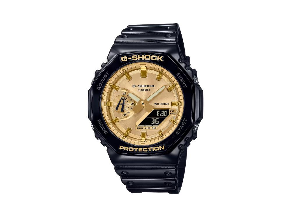 G-SHOCK Casio Classic Quartz Uhr, Harz, Golden, 48.5 × 45.4mm, GA-2100GB-1AER