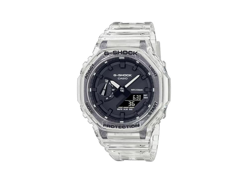 G-SHOCK Casio Classic Quartz Uhr, Harz, Schwarz, 48.5 × 45.4mm, GA-2100SKE-7AER