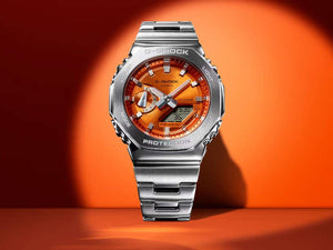 G-SHOCK Casio G-Steel Quartz Uhr, Orange, 49.3mm × 44.4mm, GM-2110D-4AER