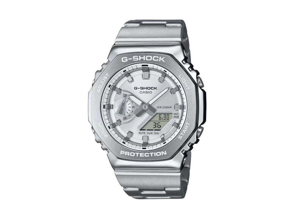 G-SHOCK Casio G-Steel Quartz Uhr, Silber, 49.3mm × 44.4mm, GM-2110D-7AER