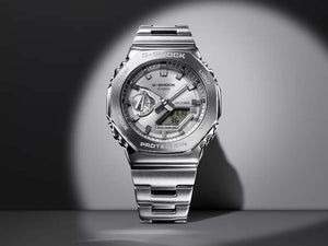 G-SHOCK Casio G-Steel Quartz Uhr, Silber, 49.3mm × 44.4mm, GM-2110D-7AER