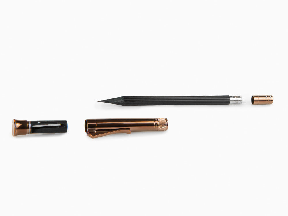 Graf von Faber-Castell Bleistift Holz Brown Edition, Kanneliert , Schwarz 118536