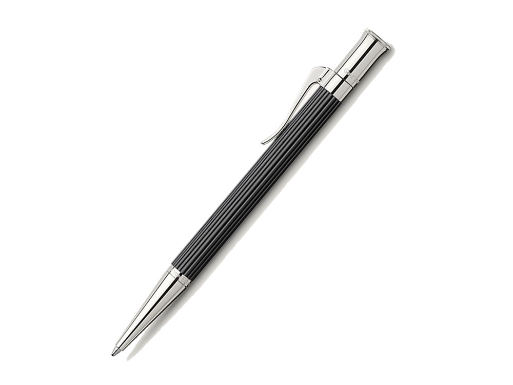 Graf von Faber-Castell Classic Kugelschreiber, Ebenholz, Platinierte Beschläge