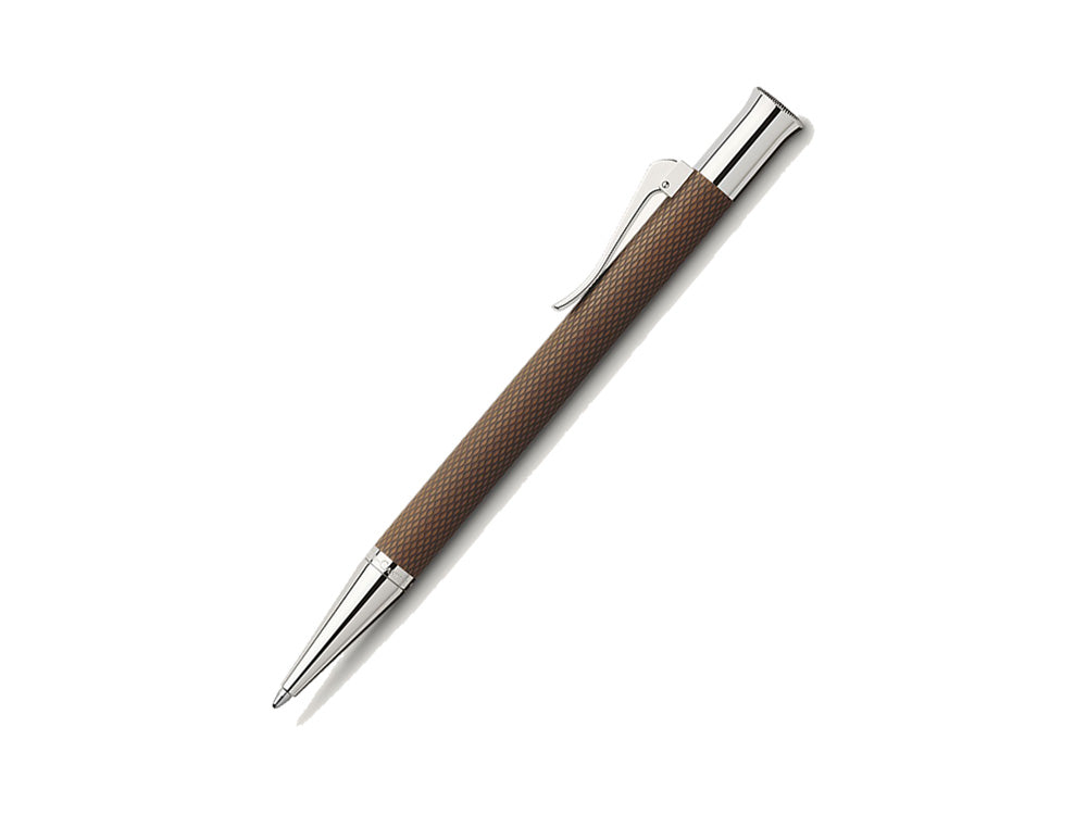 Graf von Faber-Castell Guilloche Kugelschreiber, Edelharz, Kognak