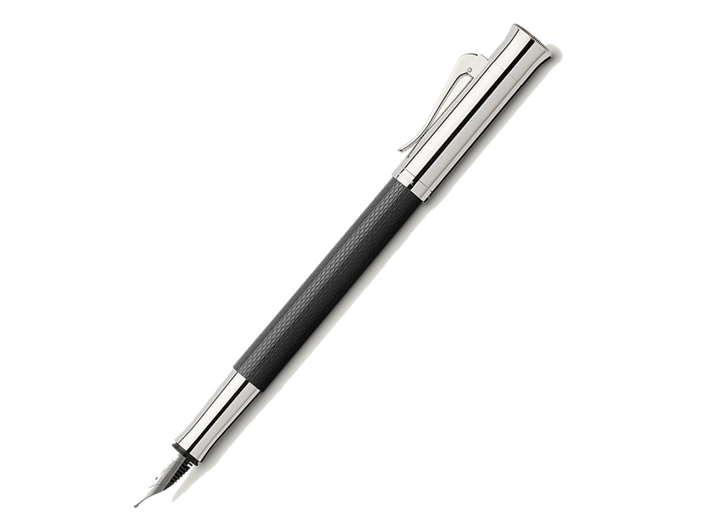 Graf von Faber-Castell Guilloche Füller, Edelharz, Schwarz