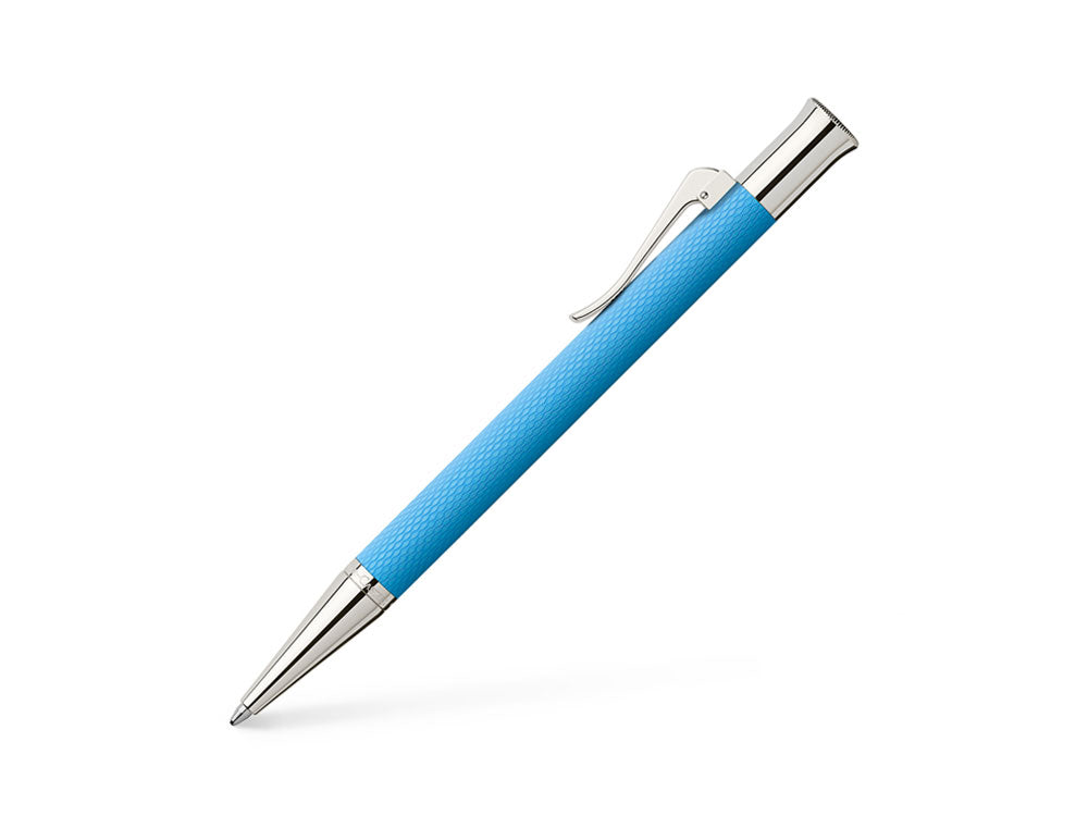 Graf von Faber-Castell Guilloche Gulf Blue Kugelschreiber, Edelharz, 145265