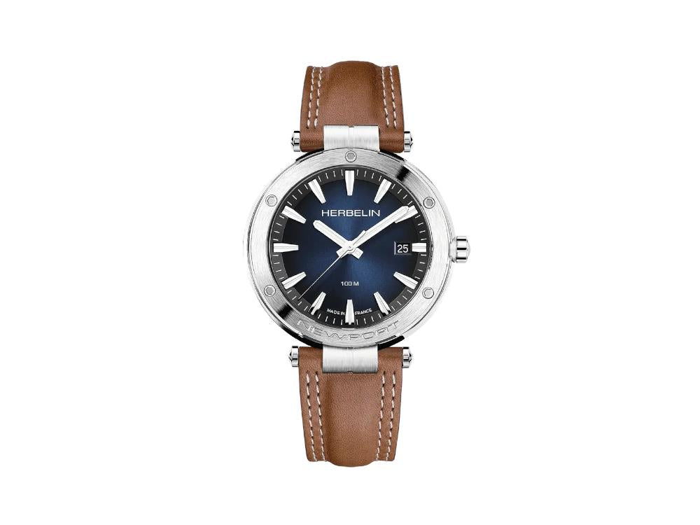 Herbelin Newport Quartz Uhr, Blau, 40.5 mm, 12288A15GD