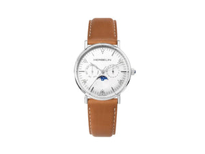 Herbelin Inspiration Moon Phase Quartz Uhr, Weiss, 38 mm, 12747AP11GD