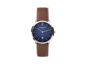 Herbelin City Quartz Uhr, Edelstahl 316L , Blau, Tag, 19515AP15GD