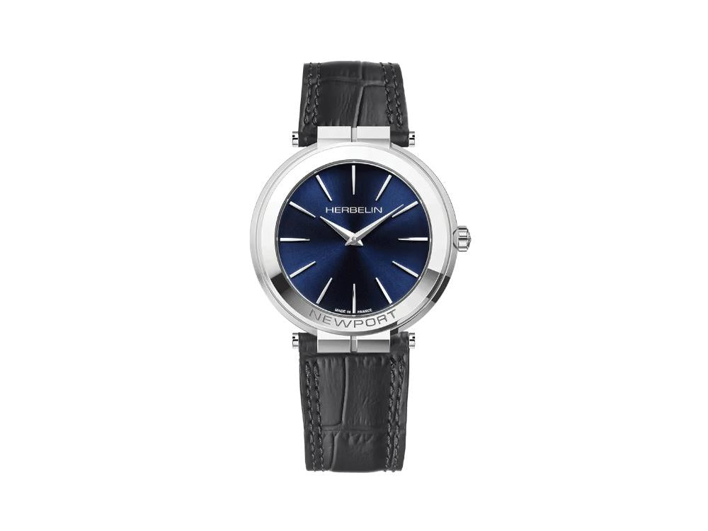 Herbelin Newport Slim  Quartz Uhr, Edelstahl 316L , Blau, 40 mm, 19522AP15