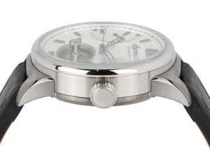 Ingersoll Triumph Automatik Uhr, 44 mm, PVD Gun Metal, Silber, Lederband, I06701