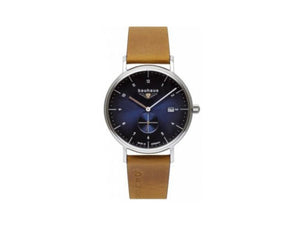 Bauhaus Quartz Uhr, Blau, 41 mm, Tag, 2130-3