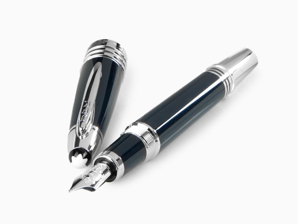 Montblanc John F. Kennedy Füllfederhalter, Edelharz, Platinierte, 1320 -  Iguana Sell DE