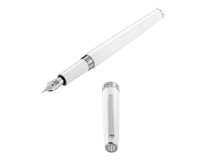 Montegrappa Armonia Frost Füllfederhalter, Edelharz, Weiss, ISA1R-AW