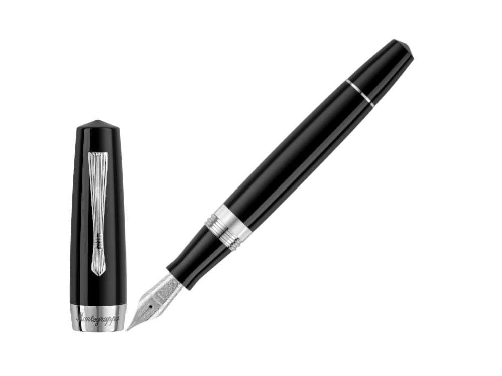 Montegrappa Elmo 02 Plus Night Füllfederhalter, Edelstahl, ISE2R-A-010