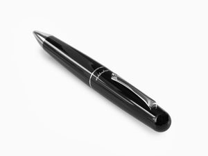 Montegrappa Elmo 01 Kugelschreiber, Schwarzes Edelharz, Edelstahl, ISEORBAC