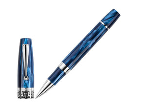 Montegrappa Extra 1930 Mediterranean Blue Roller, Versilberte Beschläge ISEXFR2B