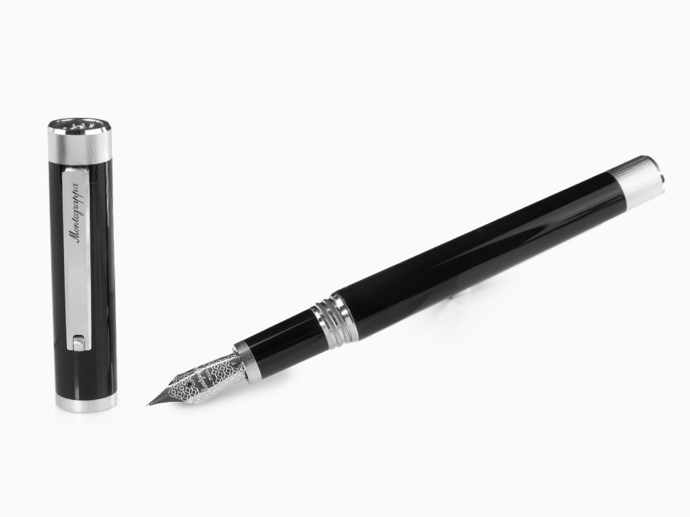 Montegrappa Zero Füllfederhalter, Edelharz, Palladium IP, ISZEI-IP