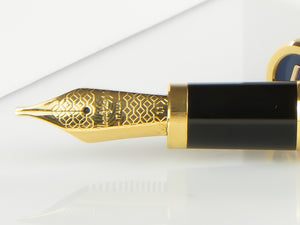 Montegrappa Zero Füllfederhalter, Schwarzes Edelharz, Gelbgold, ISZEI-IY