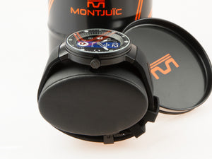 Montjuic Sport Quartz Uhr, Edelstahl 316L , Schwarz, 43 mm, MJ1.0703.B