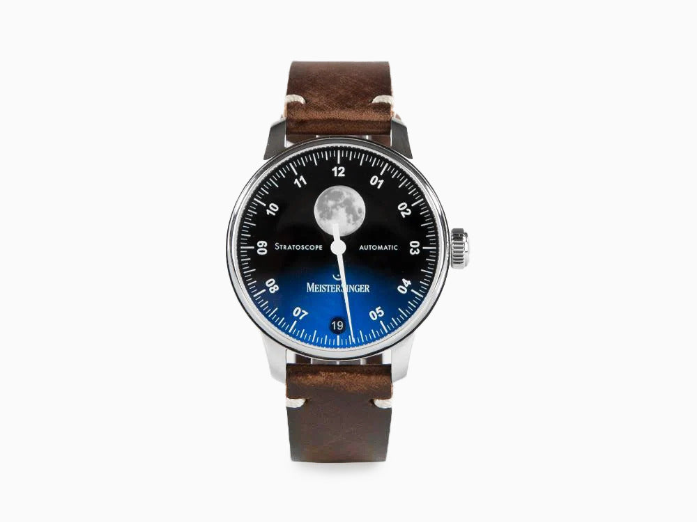 Meistersinger Stratoscope Automatik Uhr, SW 220-1, 43 mm, Blau, ST982-SVSL02