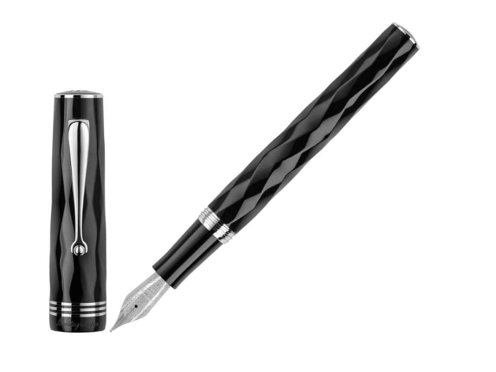 Montegrappa Brenta Füllfederhalter, Schwarz, 14k Gold, ISRBT-4C