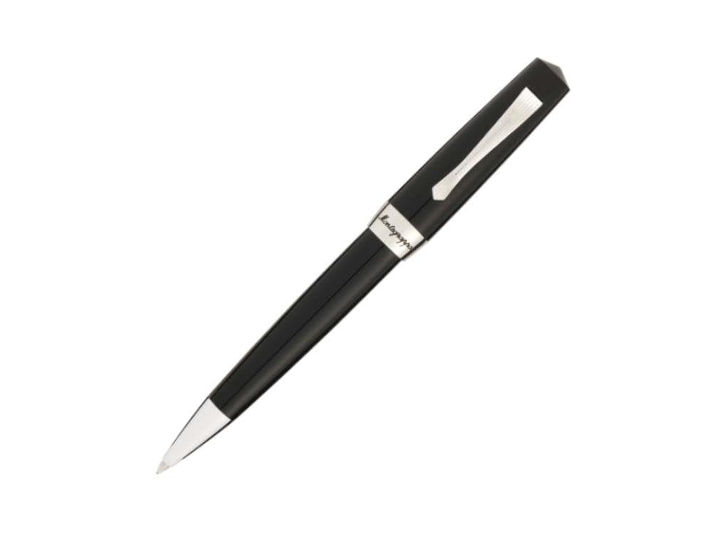 Montegrappa Elmo 02 Jet Black Kugelschreiber, Schwarzes Edelharz, ISE2RBAC